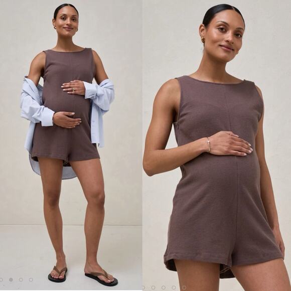 Pants - Bae Australia Maternity Kindred Nursing Playsuit Ash Brown